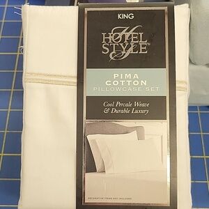 King Hotel Style Pima 300 ct Cotton Pillow Case Set of 2 in Pack
